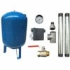 AQUASYSTEM Kit Surpresseur Eau Vertical 100l - 1" Avec Pressostat Et Manomètre -Promos Pompe Boutique 10998275 1