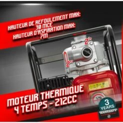 Pompe à Eau Thermique 212cc 33000 L/h Master Pumps -Promos Pompe Boutique 12733882 3