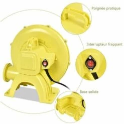 COSTWAY Souffleur Electrique Pompe Gonflable De Ventilateur Avec Moteur 380W Pour Château Gonflable Et Barbecue Jaune -Promos Pompe Boutique 14984141 3