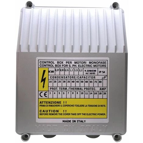 ORLANDO Coffret De Démarrage C-box 1.5kw 50uf Pour Pompe Immergée 220v Mono 3 ORLANDO Coffret De Démarrage C-box 1.5kw 50uf Pour Pompe Immergée 220v Mono