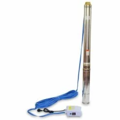 Grandmaster - Pompe Immergée, Pompe Pour Puit 1500W/2HP, 10.62m3/h, Acier Inoxydable, Profondeur Maximale 40m, Câble 22m, 2850RPM, IP68, 21 Roues En Plastique, Pompe De Forage