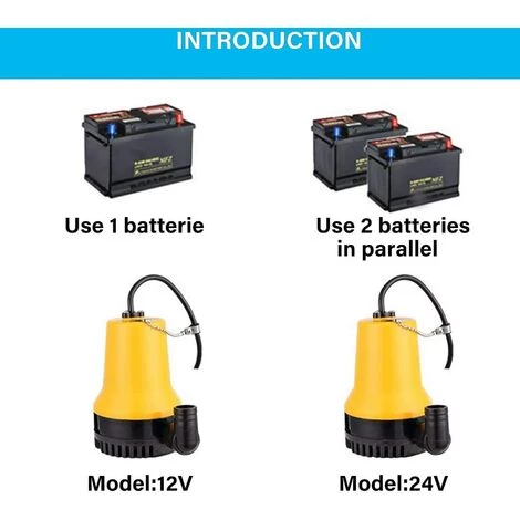 BEARSU Pompe à Eau Submersible Effacer DC 12V 50W 4200L / H Nettoyer Sale Piscine Nettoyer Bassin Nettoyer Flood 7 BEARSU Pompe à Eau Submersible Effacer DC 12V 50W 4200L / H Nettoyer Sale Piscine Nettoyer Bassin Nettoyer Flood – Image 5