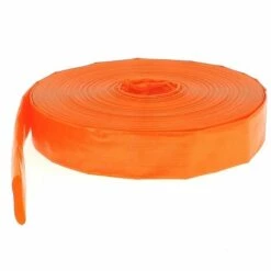 HUGGY TUYAUX Tuyau De Refoulement Plat Ø 38 Mm (1 1/2'') Orange - Longueur 50 Mètres
