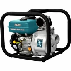 KÖNNER & SÖHNEN Pompe à Essence Pour Eau Propre TM Könner & Söhnen KS 80, Hauteur De Relevage 30 M, Profondeur D'aspiration 8 M, 7,0 CV, Moteur Thermique à 4 Temps EURO V, Pompe De Surface Pour Jardins Et Champs.