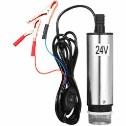 HAPPYSHOPPING DC12 / 24V DC Pompe De Puits De Petrole, Pompe De Puits De Petrole En Acier Inoxydable, Pompe Aeau, Pompe D'aspiration D'huile 60W, YJ015-C (argent) 24V - YJ015-C (argent) 24V