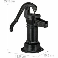 Relaxdays Pompe à Bras Déco, Beau Design Antique, Résistant Aux Intempéries, Accessoire Décoration Jardin, Fonte, Noir -Promos Pompe Boutique 32160024 4