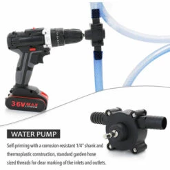 HAPPYSHOPPING Pompe A Huile De Pompe D'aspiration Auto-amorçante Entrainee Par Perceuse Electrique Noir -Promos Pompe Boutique 32995807 4