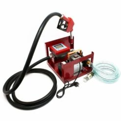 WILTEC Pompe Diesel-Fuel Auto-amorçante 230V 550W 60l/min Compteur Numérique Pistolet Distributeur Tuyaux