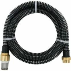 VidaXL Tuyau D'aspiration Avec Raccords En Laiton 20 M 25 Mm Noir - Noir