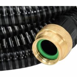 VidaXL Tuyau D'aspiration Avec Raccords En Laiton 20 M 25 Mm Noir - Noir -Promos Pompe Boutique 37781870 5