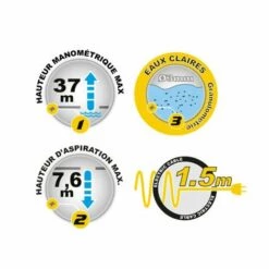 Pompe De Surface 800W + Kit D'aspiration 7m Ø25mm Crépine Laiton STEINER -Promos Pompe Boutique 39508304 5