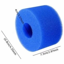 Éponge Filtrante,Éponge De Filtre Pour Aquarium, Mousse Pour Filtre Piscine, Filtre Piscine Lavable Reutilisable, Filtre Spa Reutilisable 108*40*73MM Fontainebleau 2Pcs Bleu -Promos Pompe Boutique 47421332 3