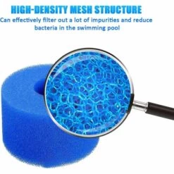 Éponge Filtrante,Éponge De Filtre Pour Aquarium, Mousse Pour Filtre Piscine, Filtre Piscine Lavable Reutilisable, Filtre Spa Reutilisable 108*40*73MM Fontainebleau 2Pcs Bleu -Promos Pompe Boutique 47421332 5