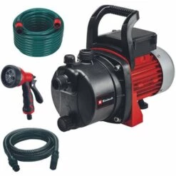Einhell Kit Pompe D'arrosage GC-GP 6538 Set/I (650 W, Interrupteur Marche/arrêt, Bouchons De Remplissage Et De Purge, Avec Tuyau D’aspiration De 4 M, Tuyau D’arrosage De 20 M + Pistolet Pulvérisateur)