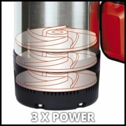Einhell Pompe Immergée GC-PP 900 N (900 W, Profondeur D'immersion 7 M, Câble D‘alimentation 10 M - Avec Flotteur, Corps En INOX, 3 Turbines En PVC) -Promos Pompe Boutique 48015255 3