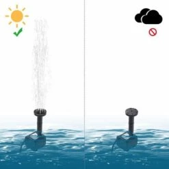 SUPERSELLER Pompe Solaire Mini Pompe De Fontaine Solaire Kit De Panneau D'alimentation De Pompe à Eau Solaire Pompe à Eau De Panneau Solaire Pour Piscine De Jardin, Noir - Noir -Promos Pompe Boutique 48931272 3