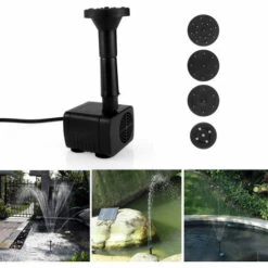 SUPERSELLER Pompe Solaire Mini Pompe De Fontaine Solaire Kit De Panneau D'alimentation De Pompe à Eau Solaire Pompe à Eau De Panneau Solaire Pour Piscine De Jardin, Noir - Noir -Promos Pompe Boutique 48931272 5