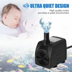 SUPERMARKET Pompe Eau Submersible, 750L/H 15W Pompe Aquarium Ajustable Ultra-Silencieux Avec 4 Pieds De Ventouses Pour Étang Poisson Fontaine Réservoir De Poissons ,2 Buses 8.5/13mm，Superma -Promos Pompe Boutique 51013753 3