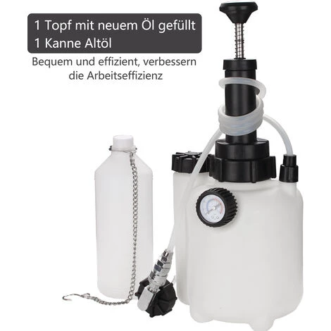 Hengda Purgeur De Frein Adaptateur E20 Purgeur De Frein Flacon Collecteur 3L - Blanc 7 Hengda Purgeur De Frein Adaptateur E20 Purgeur De Frein Flacon Collecteur 3L - Blanc – Image 5