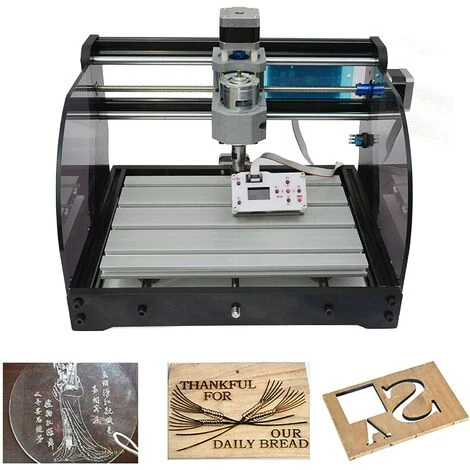 ETOILE Fraiseuse/graveuse CNC 3018-Pro Machine De Gravure Laser Avec Cadre En Aluminium Commande ER11GRBL Contrôleur Hors Ligne Interrupteur D'arrêt D'urgence Et Panneaux De Protection En Acrylique 4 ETOILE Fraiseuse/graveuse CNC 3018-Pro Machine De Gravure Laser Avec Cadre En Aluminium Commande ER11GRBL Contrôleur Hors Ligne Interrupteur D'arrêt D'urgence Et Panneaux De Protection En Acrylique – Image 2
