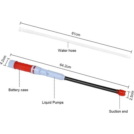TINOR Pompe à Huile électrique - Pompe De Transfert De Liquide électrique - Pompe à Siphon Automatique Portable-Pompe De Transfert De Liquide à Piles,pour Gazole,diesel - Solvent De Réservoir (rouge) 4 TINOR Pompe à Huile électrique - Pompe De Transfert De Liquide électrique - Pompe à Siphon Automatique Portable-Pompe De Transfert De Liquide à Piles,pour Gazole,diesel - Solvent De Réservoir (rouge) – Image 2