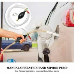 TINOR Portable Pompe De Transfert De Carburant Manuel - Pompe Manuelle Transfert Carburant Voiture Portative De Tuyau D'Aspiration Siphon De Pompe à Eau/essence Avec Pompe De Transfert De Carburant (2M) -Promos Pompe Boutique 52978030 5