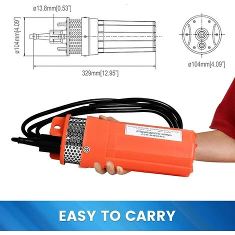 BENOBBY KIDS Pompe à Eau à Haut Débit Pompe Submersible 12V, Pompe à Eau Solaire à Haute Ascenseur, Pour La Maison, La Ferme, Le Bétail, L'Irrigation 6 BENOBBY KIDS Pompe à Eau à Haut Débit Pompe Submersible 12V, Pompe à Eau Solaire à Haute Ascenseur, Pour La Maison, La Ferme, Le Bétail, L'Irrigation – Image 4
