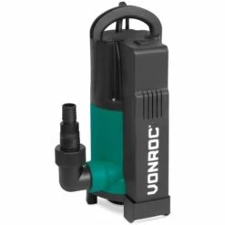 VONROC Pompe Submersible 750W -1400l/h – Eaux Propres Et Usées – Flotteur Intégré - Pompe à Eau
