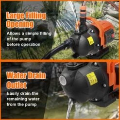 JMAX Pompe D'arrosage De Surface (600W, Débit Max. 3200 L/h, Hauteur De Refoulement 35m, Interrupteur Marche/arrêt, Poignée De Transport) 11 JMAX Pompe D'arrosage De Surface (600W, Débit Max. 3200 L/h, Hauteur De Refoulement 35m, Interrupteur Marche/arrêt, Poignée De Transport) -Promos Pompe Boutique 55413305 5