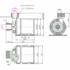 TANCYCO Pompe à Eau Submersible à Moteur Sans Balais Ultra Silencieux Mini DC 12V Lift 5M 800L/H -Promos Pompe Boutique 55763407 3