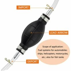 Pompe Transfert Liquide L'eau, Pompe Manuelle Siphon Transfert Carburant Voiture Portative Pour Solvant D'essence D'aqueduc Liquide Carburant Diesel D'essence De Gaz Avec Le Tuyau Total De 2M, 1 Pcs，Fontainebleau -Promos Pompe Boutique 55792231 5