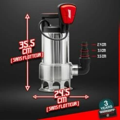 MASTER PUMPS Pompe Vide Caves Eaux Chargées 1100W Inox -Promos Pompe Boutique 5734348 3