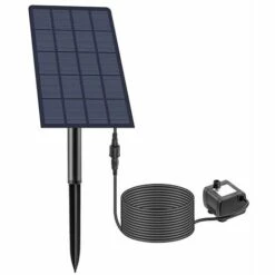 WIAN Pompe à Eau Solaire Pour Fontaine Extérieure, Pompe à Eau Solaire 2,5 W Pour Fontaines, étang, Kit Avec Piquet, Pompe à énergie Solaire Pour Bain D'oiseaux, étang, Jardin, Arrière-cour, Piscine