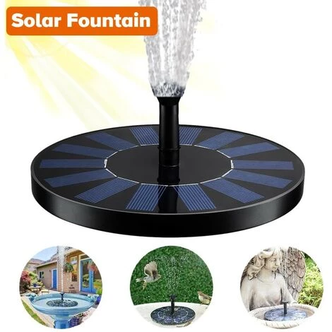 TINOR Fontaine à Eau, Pompe à Eau Solaire 1.5 W, Panneau Solaire, Fontaine à Eau, Bain D'oiseaux, Petit étang, Décoration De Jardin 3 TINOR Fontaine à Eau, Pompe à Eau Solaire 1.5 W, Panneau Solaire, Fontaine à Eau, Bain D'oiseaux, Petit étang, Décoration De Jardin