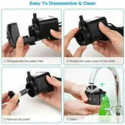 GRID COOL Pompe à Eau électrique 800L/H, Pompe à Eau Submersible Avec Lumière LED 12 Couleurs, Petite Pompe à Eau Silencieuse 16W Pour Fontaine -Promos Pompe Boutique 58347432 4