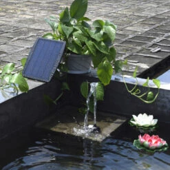 LRISHOM Pompe A Eau Decorative De Fontaine 9V 2.5W D'energie Solaire -Promos Pompe Boutique 58658187 4