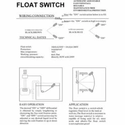 TINOR 2M Interrupteur à Flotteur Contrôle Automatique De Niveau D'eau,Régulateur Du Niveau Avec Câble Pour Pompes -Promos Pompe Boutique 58831692 4