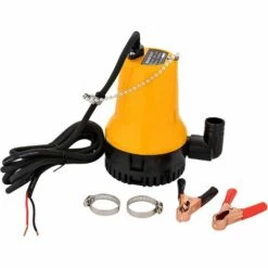 TINOR 12V Pompe à Eau Submersible Pompe Submersible 50W 4200L / H Pompe à Courant Continu Pompe à Eau Sale Longueur De Ligne Portable 2,3 Mètres Avec Pince, Pour étang à Poissons Propre Et Sale