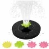 LIFCAUSAL Fontaine Solaire Pompe Flottante, Bain D'Oiseaux à énergie Solaire Fontaines Flottantes Fontaine D'extérieur Sans Brosse Pompe à Eau Pour Piscine Bassin Jardin Patio, Avec 5 Buses De Type Fleur, 6V 1W -Promos Pompe Boutique 60093518 1
