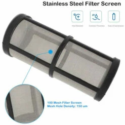 MACARON Pipeline Filtre Pour Pompe à Eau 1/2" Avec Tamis En Acier Inoxydable 80 Mailles, Filtre En Maille En Ligne Pour Arrosage Du Jardin LO-Ron -Promos Pompe Boutique 60279736 4