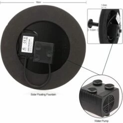 JOORRT Anself Pompe Solaire Pompe à Eau Solaire Panneau Solaire Fontaine Pour Bassin Ou Jardin Pome Avec Panneau Solaire Monocristallin Et Pompe Sans Balais [Classe énergétique A] -Promos Pompe Boutique 60668065 4