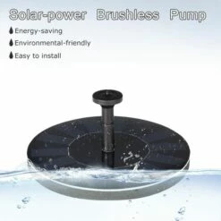 JOORRT Anself Pompe Solaire Pompe à Eau Solaire Panneau Solaire Fontaine Pour Bassin Ou Jardin Pome Avec Panneau Solaire Monocristallin Et Pompe Sans Balais [Classe énergétique A] -Promos Pompe Boutique 60668065 5