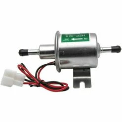 TOPHOMER 1Pcs Universel HEP-02A Basse Pompe ¨¤ Carburant ¨¦lectrique 12V Voiture Essence Diesel Solide M¨¦tal Heavy Duty Argent