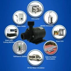 MONLY Mini Pompe à Eau Submersible 12V, 800l/h, Moteur Sans Balais, Pour Système De Refroidissement, Circulation D'eau, Fontaine D'aquarium -Promos Pompe Boutique 60985364 3