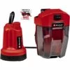 Einhell Pompe D’évacuation D’eau Claire Sans Fil GE-SP 18 LL Li-Solo Power X-Change (18 V, Aspiration à Plat Jusqu’à 1 mm, 108 W, 4 500 L/h, 0,8 bar) Livré Sans Batterie Ni Chargeur -Promos Pompe Boutique 64757688 1