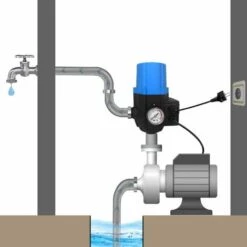 Froadp 1100W Pressostat électronique, Pressostat 10bar Avec EU-Câble, Contrôleur De Pression Avec Protection Contre La Marche à Sec, IP65 Pour Pression Constante, Surveille Le Débit D'eau (Type B) -Promos Pompe Boutique 65112645 4