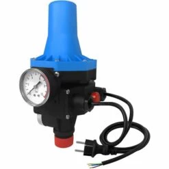Froadp 1100W Pressostat électronique, Pressostat 10bar Avec EU-Câble, Contrôleur De Pression Avec Protection Contre La Marche à Sec, IP65 Pour Pression Constante, Surveille Le Débit D'eau (Type C)