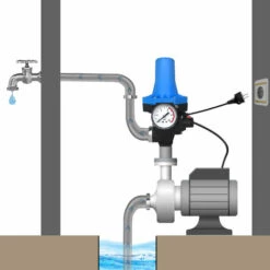 Froadp 1100W Pressostat électronique, Pressostat 10bar Avec EU-Câble, Contrôleur De Pression Avec Protection Contre La Marche à Sec, IP65 Pour Pression Constante, Surveille Le Débit D'eau (Type C) -Promos Pompe Boutique 65112684 5