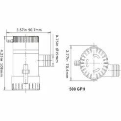 OSQI Pompe De Cale De Bateau Entièrement Submersible 1100 GPH, Pompe à Eau De Cale 12 V Pour Bateau De Pêche, Yacht, Camping-car Ou Bateau Marin -Promos Pompe Boutique 65504313 3