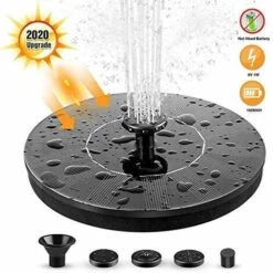 OSQI Pompe De Fontaine Solaire, Circle Garden Pompe à Eau à énergie Solaire Kit De Panneau Solaire Pompe à Eau Pour étang, Fontaine, Bain D'oiseau, Décoration De Jardin, Cycle De L'eau, Pas D'électricité Requise -Promos Pompe Boutique 65506893 2